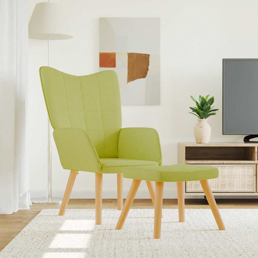 Relaxstoel Met Voetenbank Stof 1
