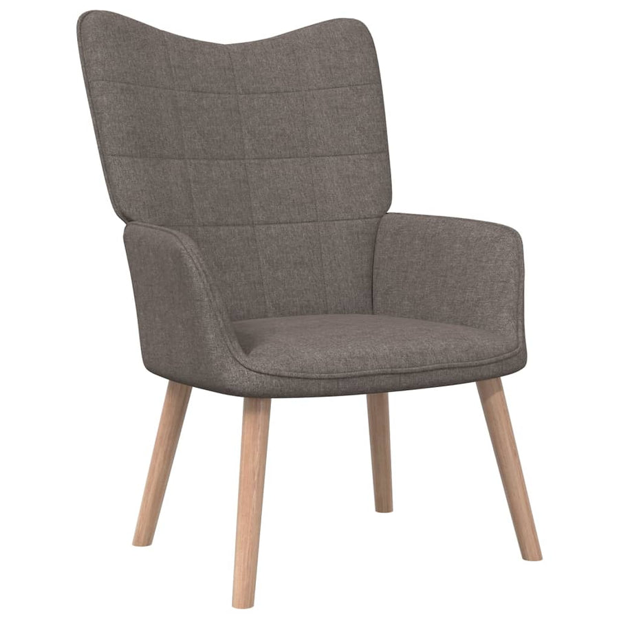 Relaxstoel Met Voetenbank Stof Taupe Met voetensteun