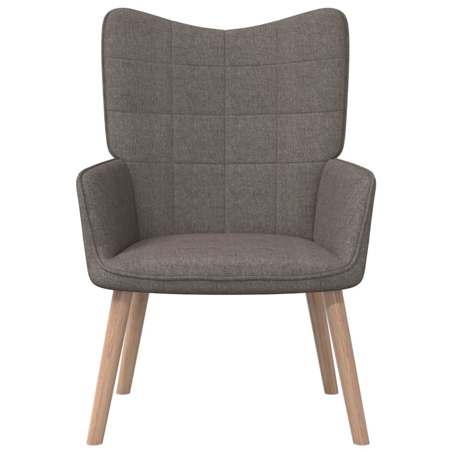 Relaxstoel Met Voetenbank Stof Taupe Met voetensteun