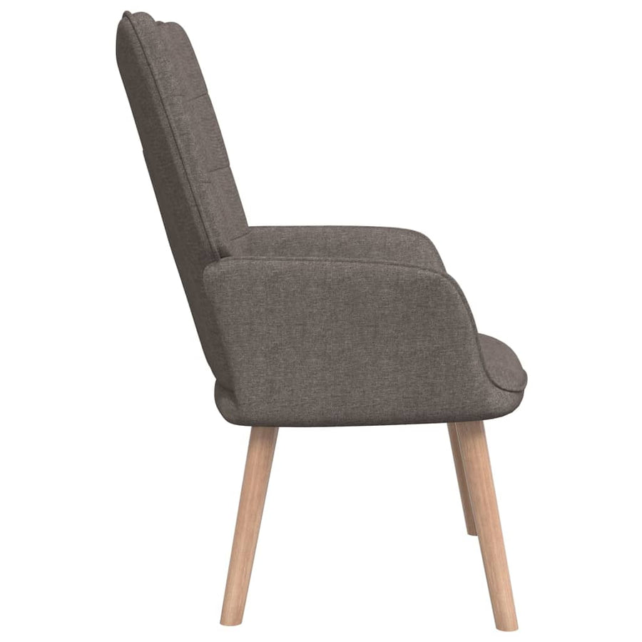 Relaxstoel Met Voetenbank Stof Taupe Met voetensteun