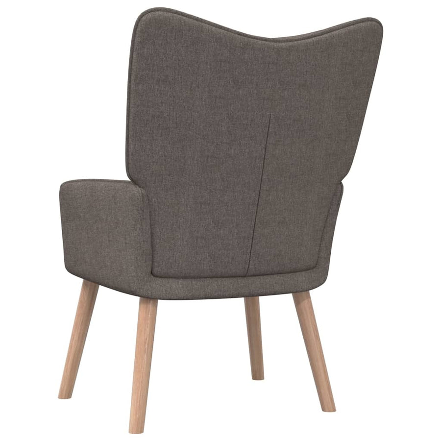 Relaxstoel Met Voetenbank Stof Taupe Met voetensteun
