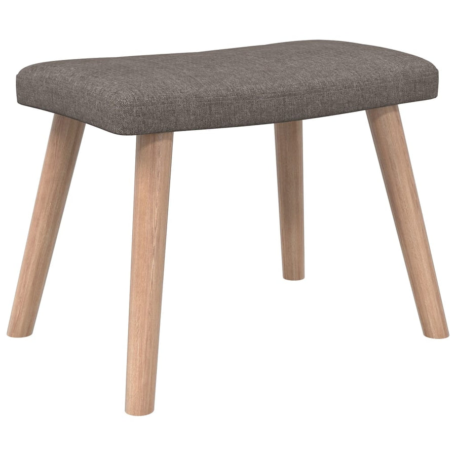 Relaxstoel Met Voetenbank Stof Taupe Met voetensteun