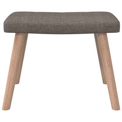 Relaxstoel Met Voetenbank Stof Taupe Met voetensteun