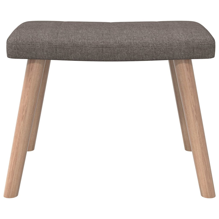 Relaxstoel Met Voetenbank Stof Taupe Met voetensteun