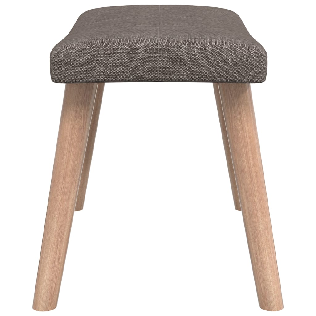 Relaxstoel Met Voetenbank Stof Taupe Met voetensteun