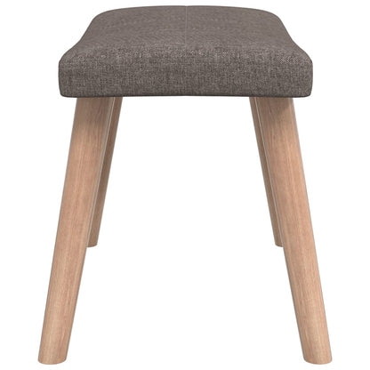 Relaxstoel Met Voetenbank Stof Taupe Met voetensteun
