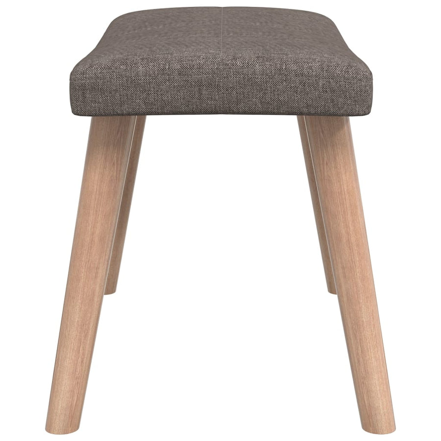 Relaxstoel Met Voetenbank Stof Taupe Met voetensteun