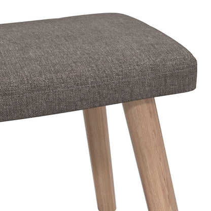 Relaxstoel Met Voetenbank Stof Taupe Met voetensteun