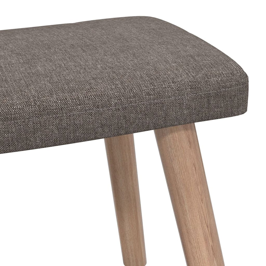Relaxstoel Met Voetenbank Stof Taupe Met voetensteun