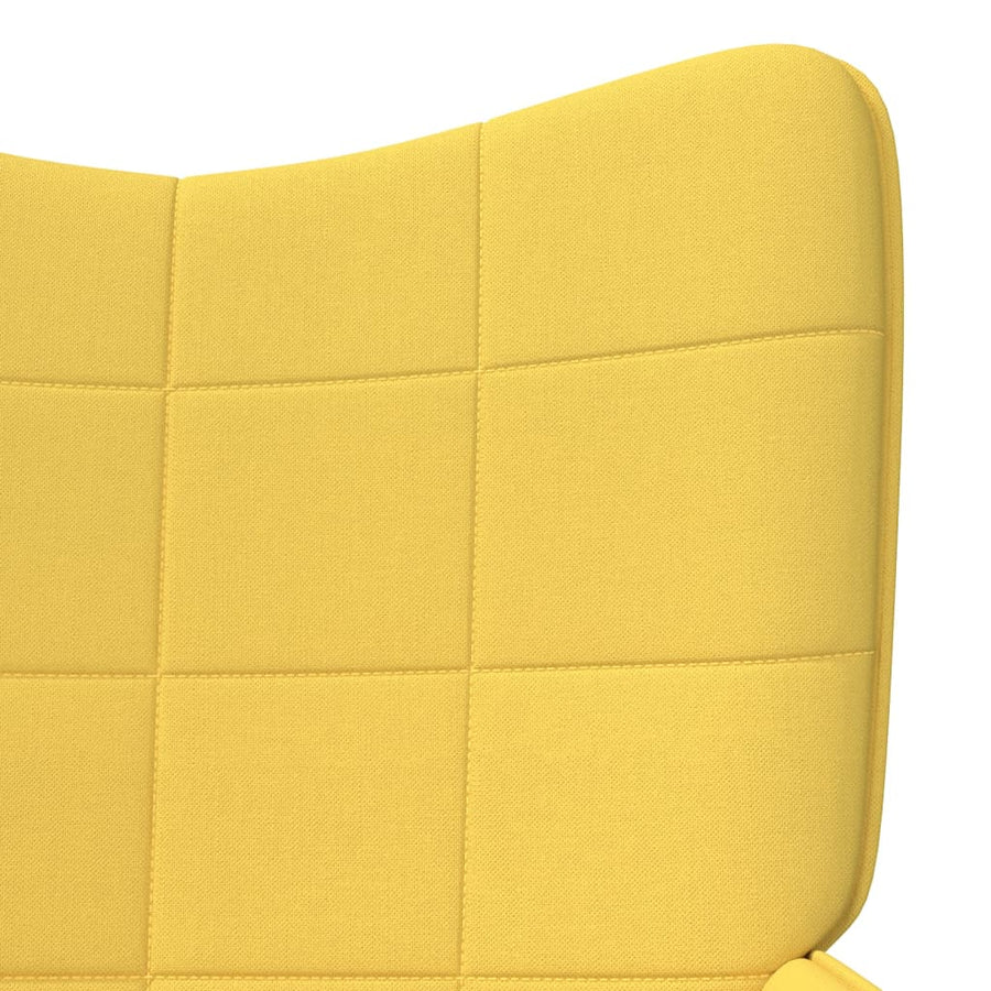 Relaxstoel stof mosterdgeel