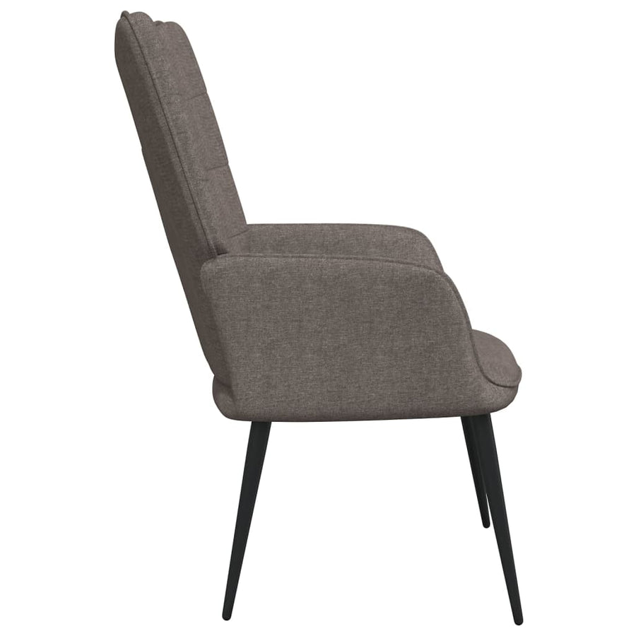 Relaxstoel Stof Taupe Zonder voetensteun