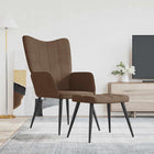 Recliner with Footstool Fabric 1