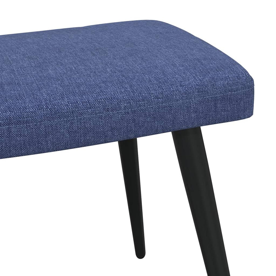Relaxstoel Met Voetenbank Stof Blauw Met voetensteun