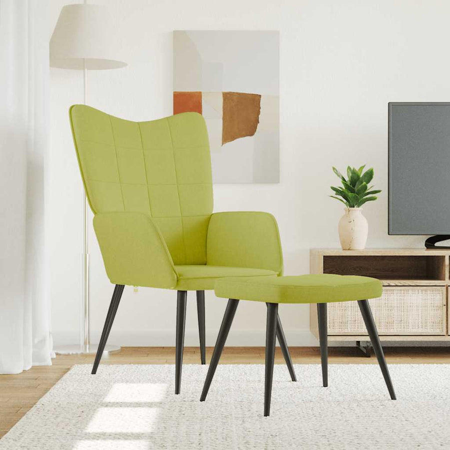 Relaxstoel Met Voetenbank Stof 1