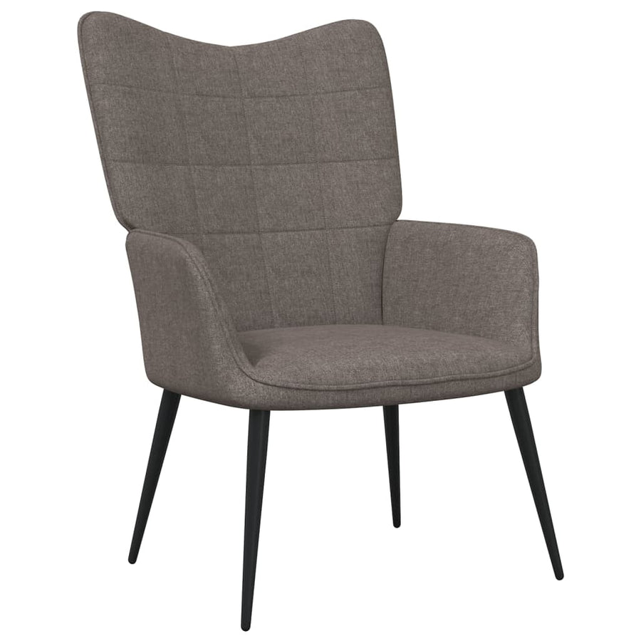 Relaxstoel Met Voetenbank Stof Taupe Met voetensteun
