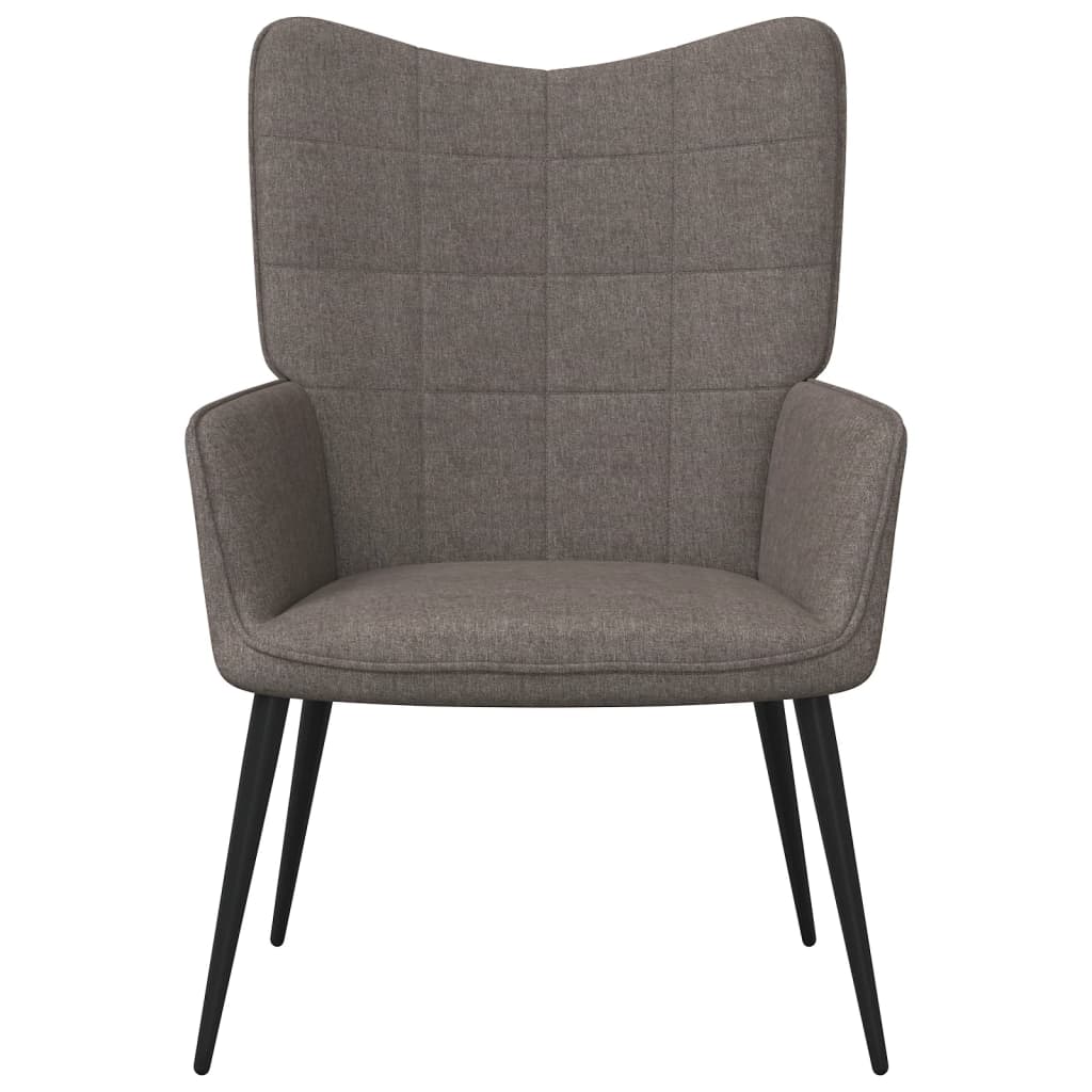 Relaxstoel Met Voetenbank Stof Taupe Met voetensteun