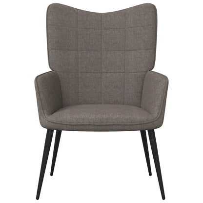 Relaxstoel Met Voetenbank Stof Taupe Met voetensteun