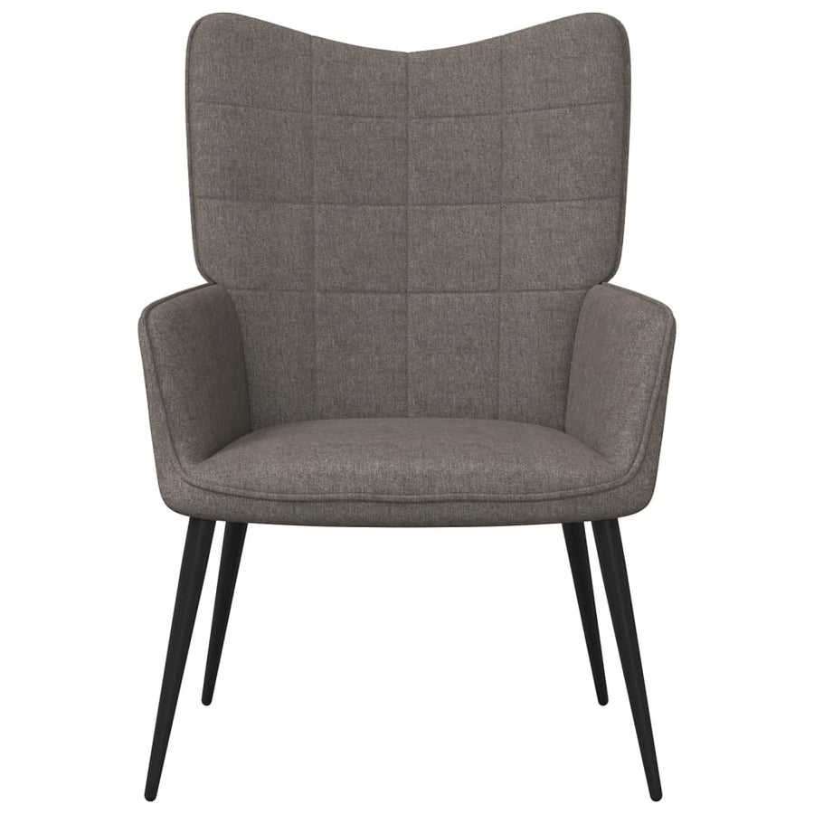 Relaxstoel Met Voetenbank Stof Taupe Met voetensteun
