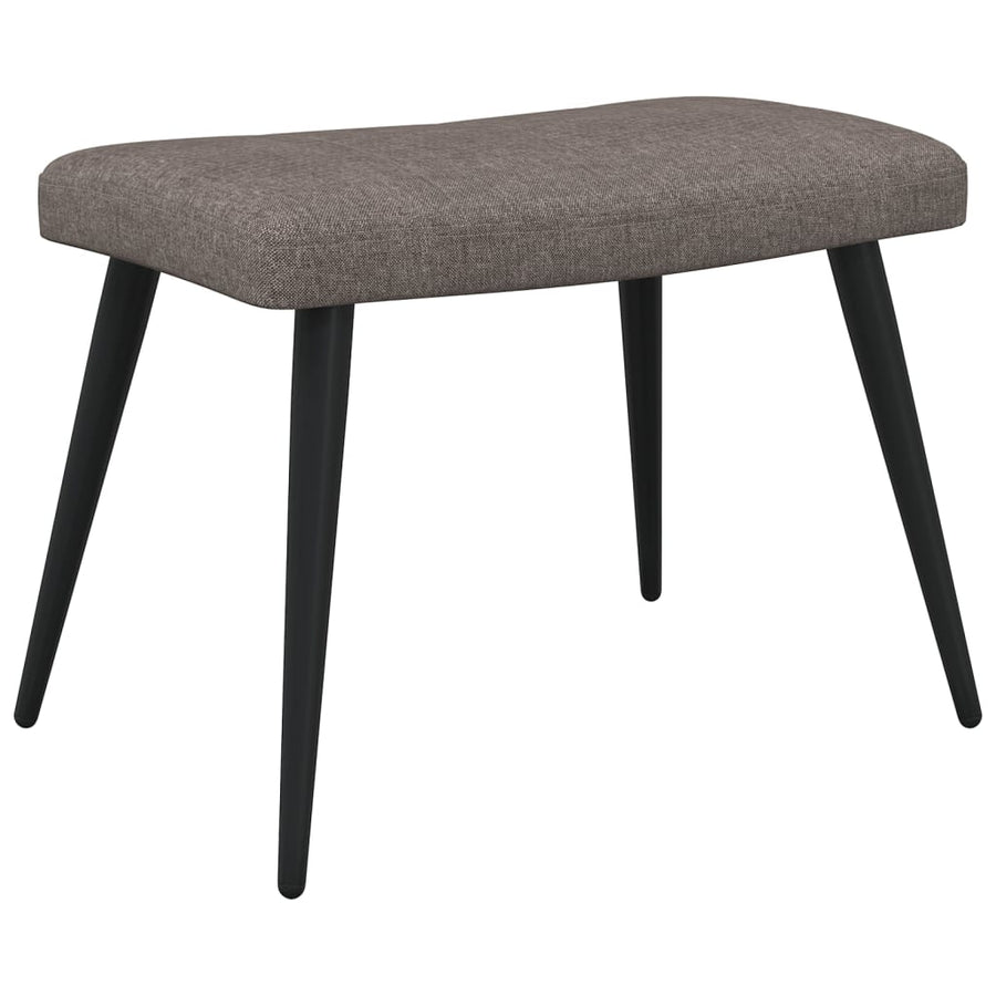 Relaxstoel Met Voetenbank Stof Taupe Met voetensteun