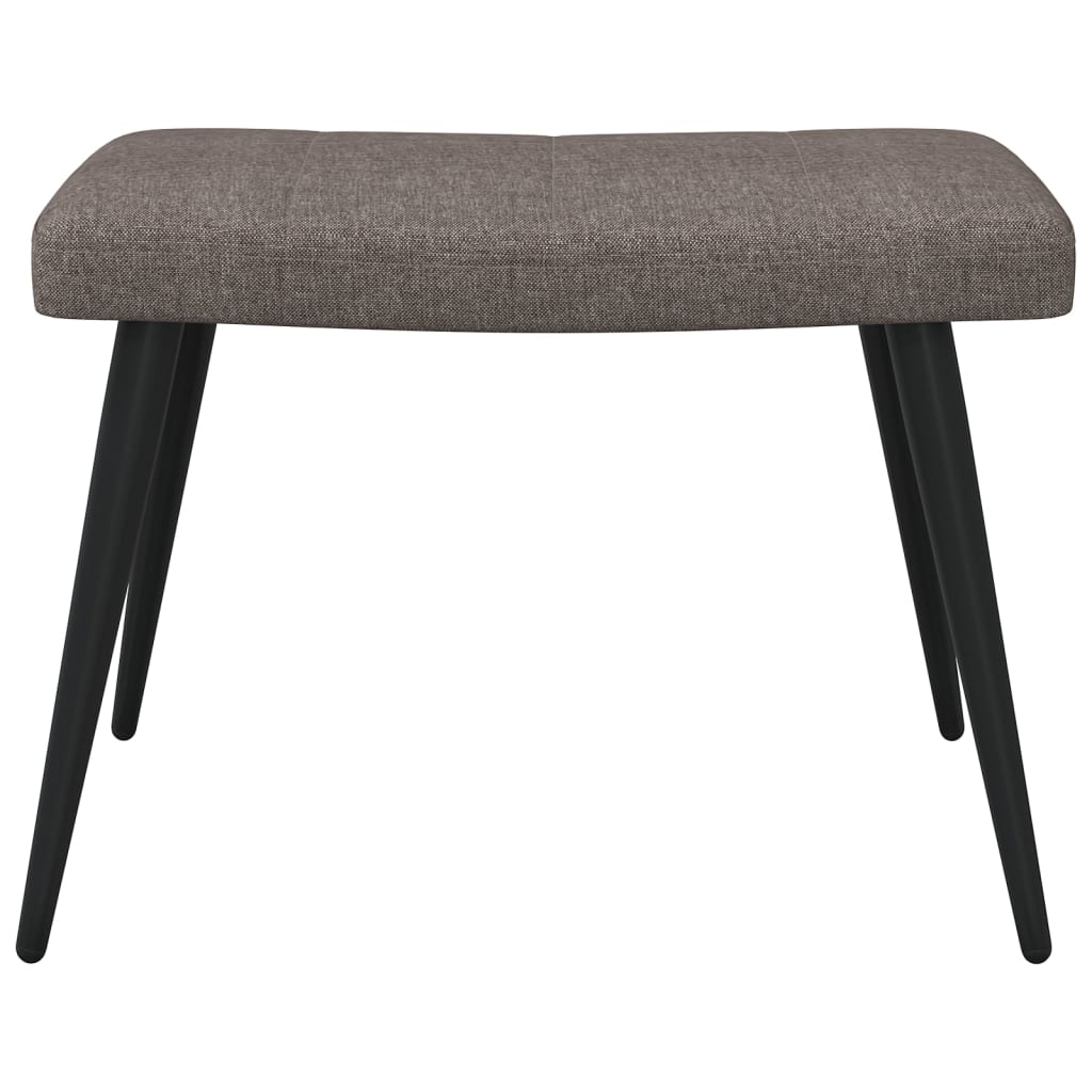 Relaxstoel Met Voetenbank Stof Taupe Met voetensteun