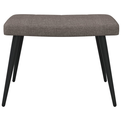 Relaxstoel Met Voetenbank Stof Taupe Met voetensteun