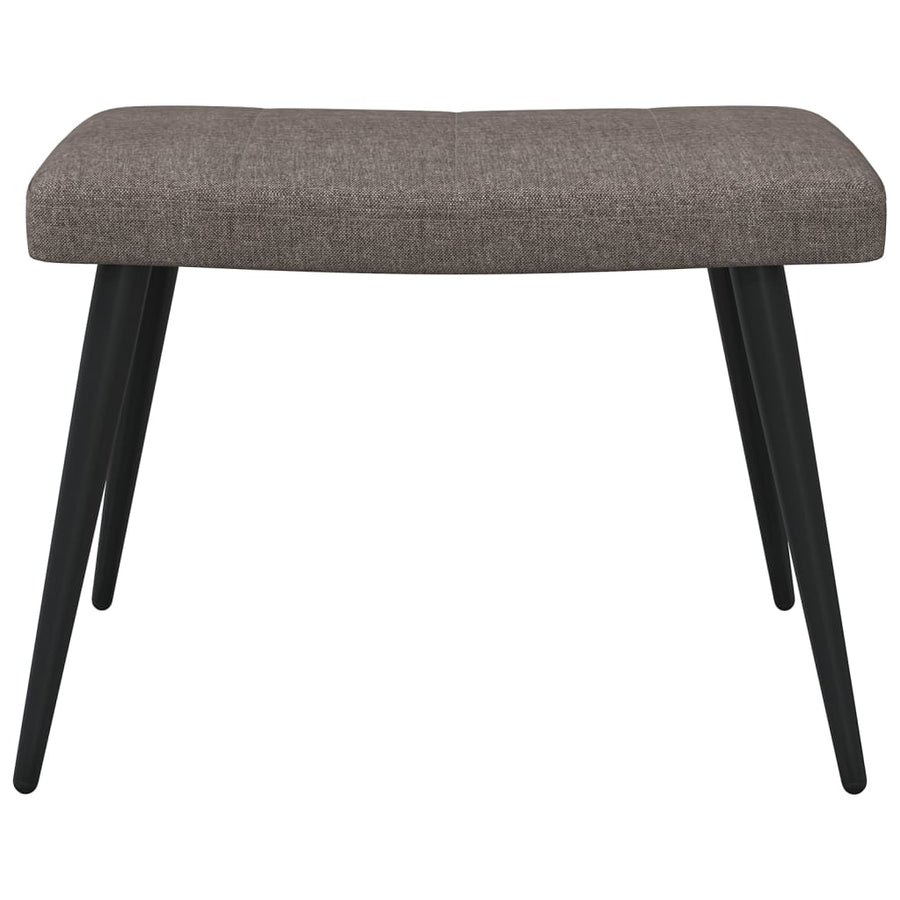 Relaxstoel Met Voetenbank Stof Taupe Met voetensteun