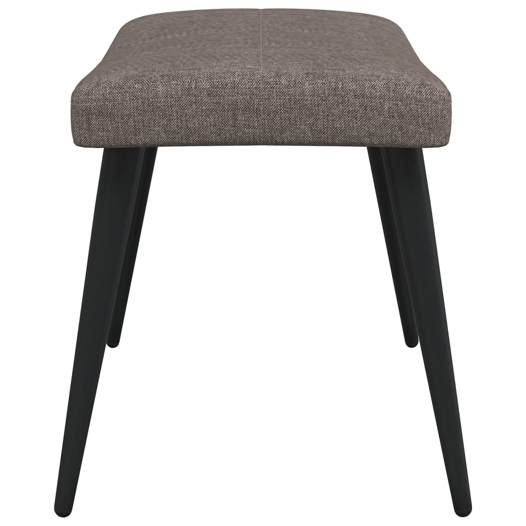 Relaxstoel Met Voetenbank Stof Taupe Met voetensteun