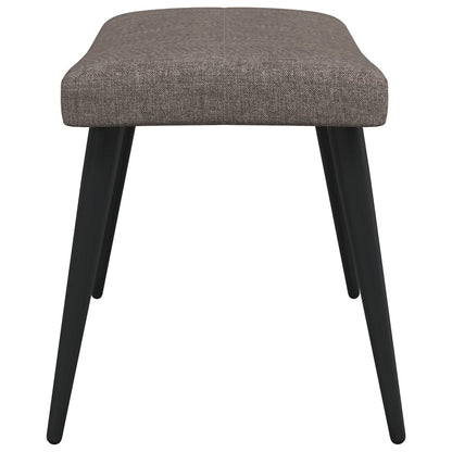 Relaxstoel Met Voetenbank Stof Taupe Met voetensteun