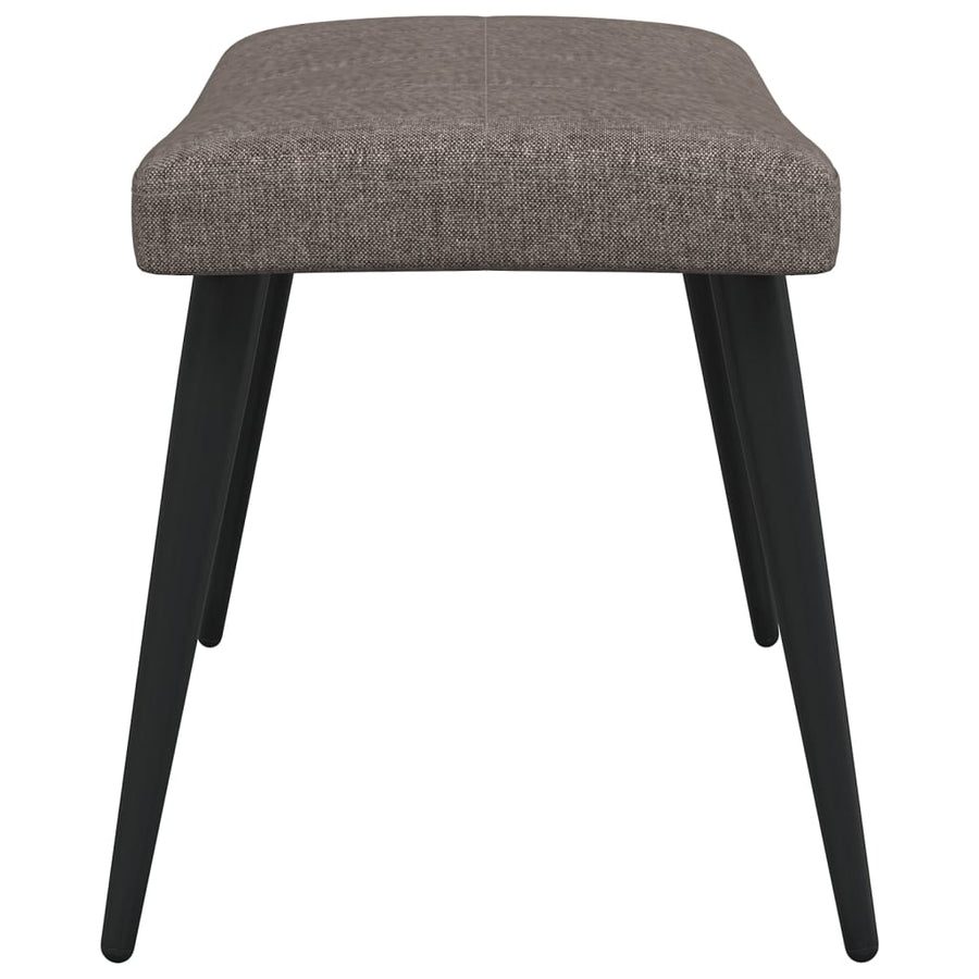Relaxstoel Met Voetenbank Stof Taupe Met voetensteun