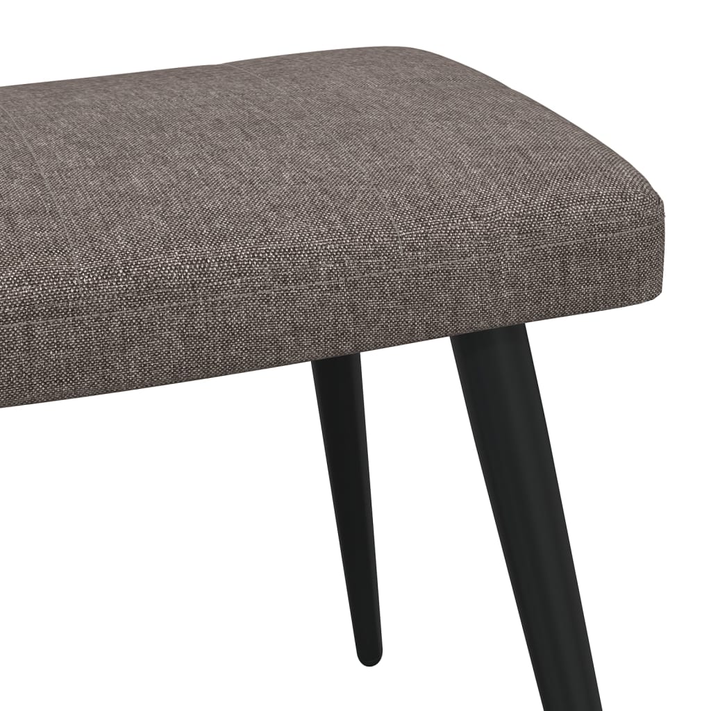 Relaxstoel Met Voetenbank Stof Taupe Met voetensteun