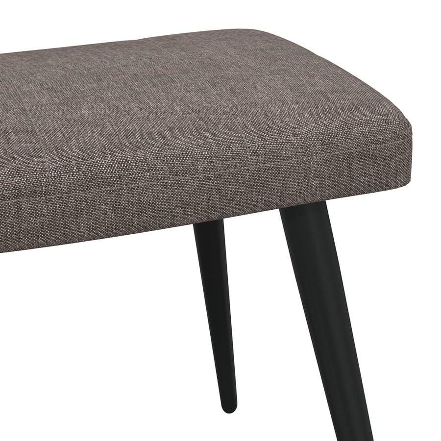 Relaxstoel Met Voetenbank Stof Taupe Met voetensteun