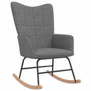 Schommelstoel stof donkergrijs 61x78x98 cm