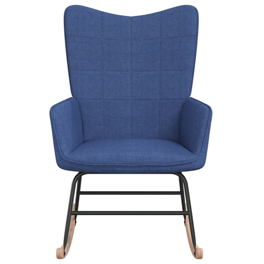 Schommelstoel stof blauw Blauw Zonder voetensteun