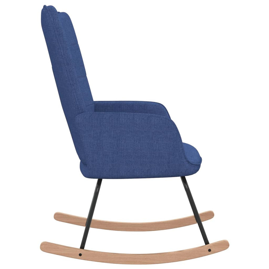 Schommelstoel stof blauw Blauw Zonder voetensteun
