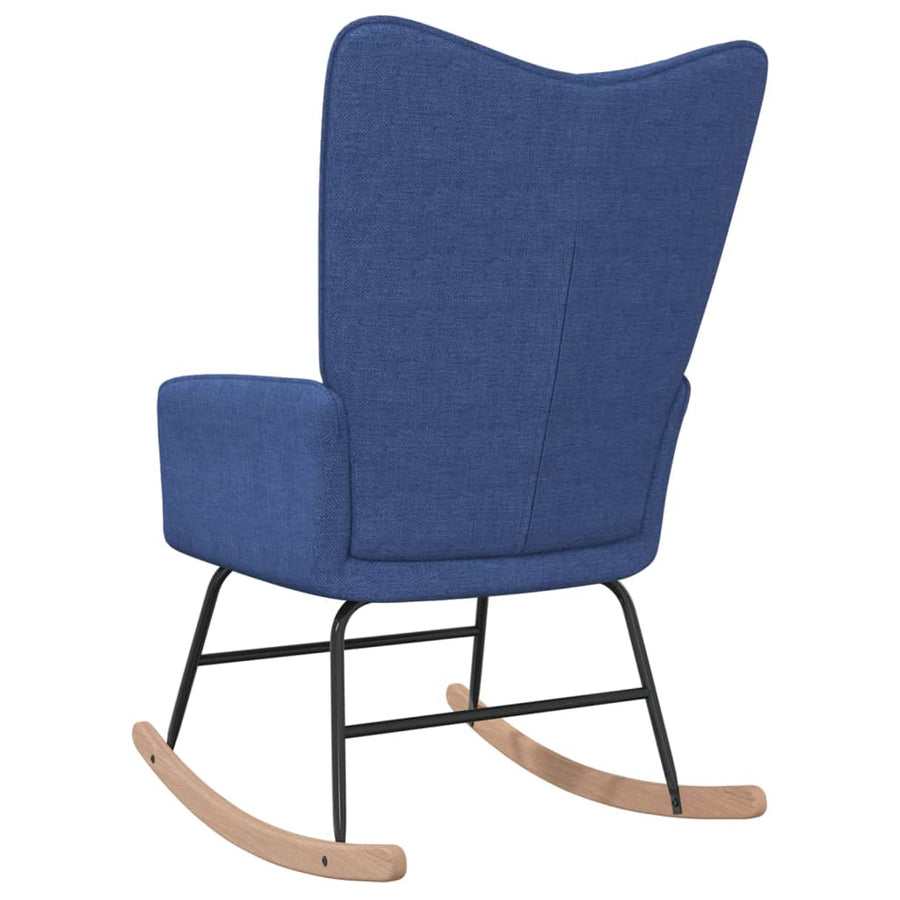 Schommelstoel stof blauw Blauw Zonder voetensteun