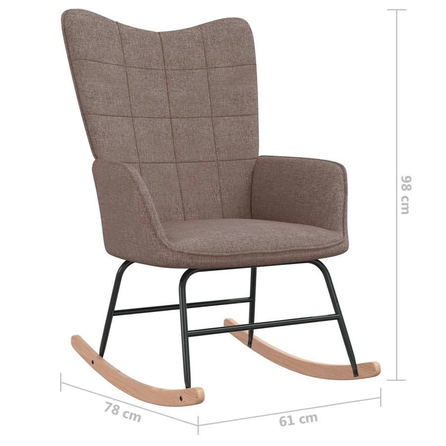 Schommelstoel stof taupe 1 Taupe