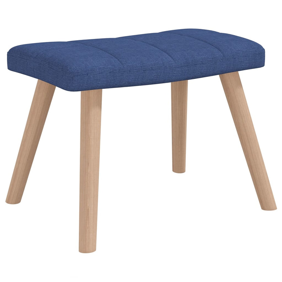 Schommelstoel met voetenbank stof blauw 1 Blauw