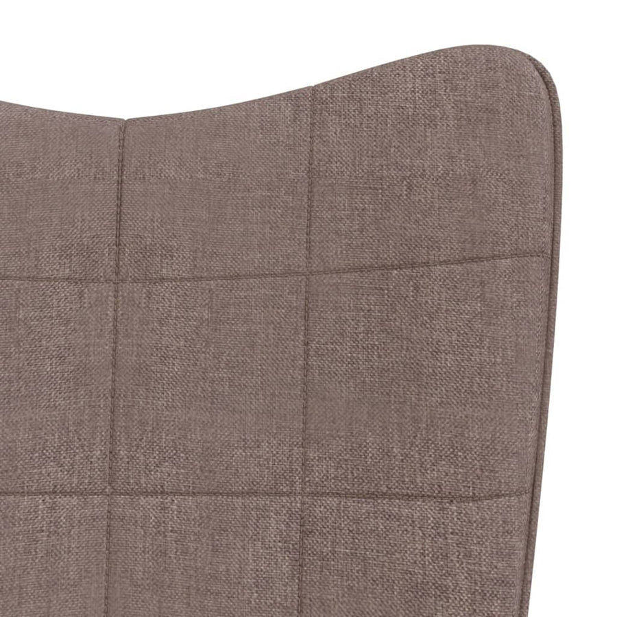 Schommelstoel met voetenbank stof taupe Taupe Met voetensteun