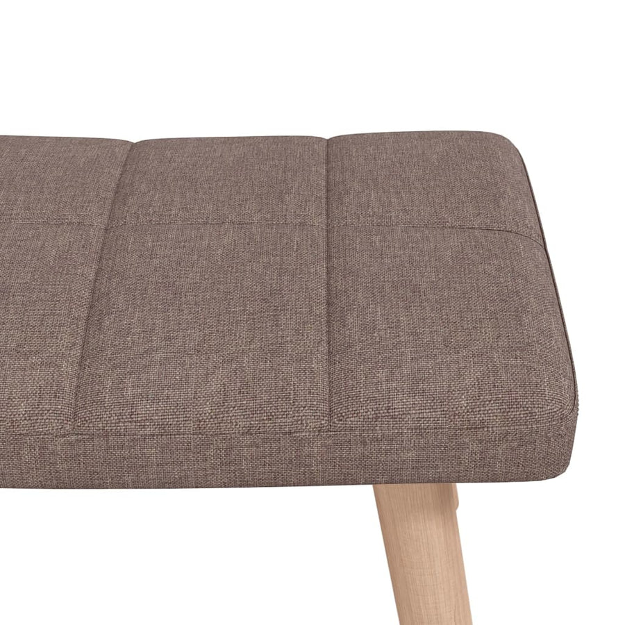 Schommelstoel met voetenbank stof taupe Taupe Met voetensteun