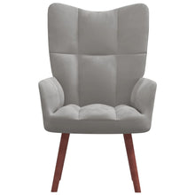 Relaxstoel Fluweel Lichtgrijs Zonder voetensteun