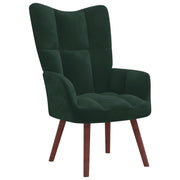 Relaxstoel fluweel donkergroen 61,5x69x95,5 cm