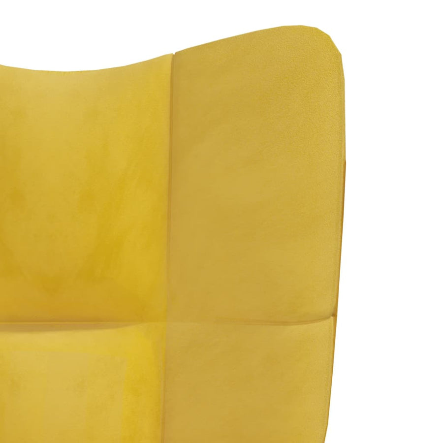 Relaxstoel Fluweel Mosterdgeel Zonder voetensteun