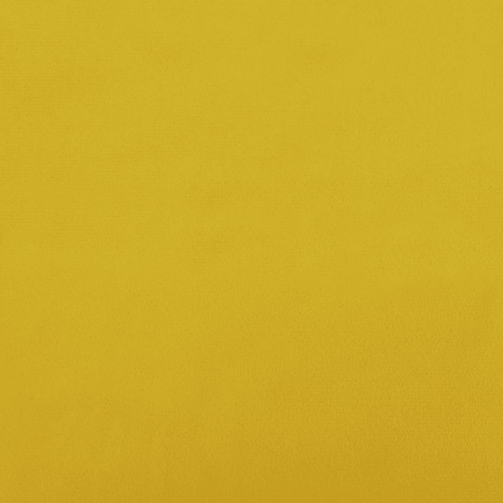 Relaxstoel Fluweel Mosterdgeel Zonder voetensteun