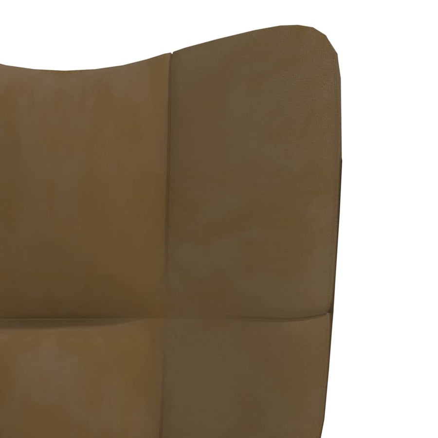 Relaxstoel Fluweel Bruin Zonder voetensteun