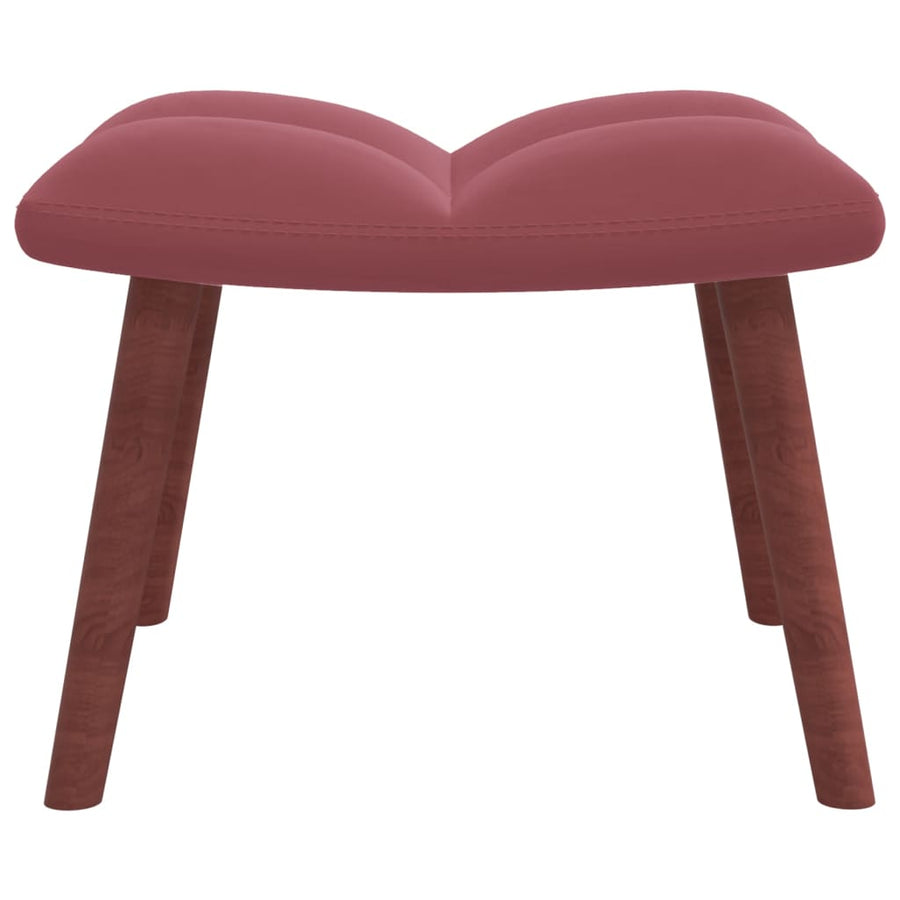 Relaxstoel Met Voetenbank Fluweel Roze Met voetensteun