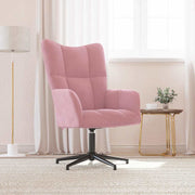 Relaxstoel roze fluweel
