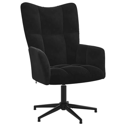Relaxstoel fluweel zwart