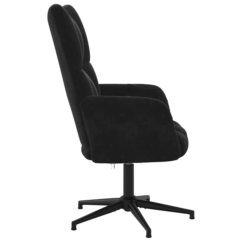 Relaxstoel fluweel zwart
