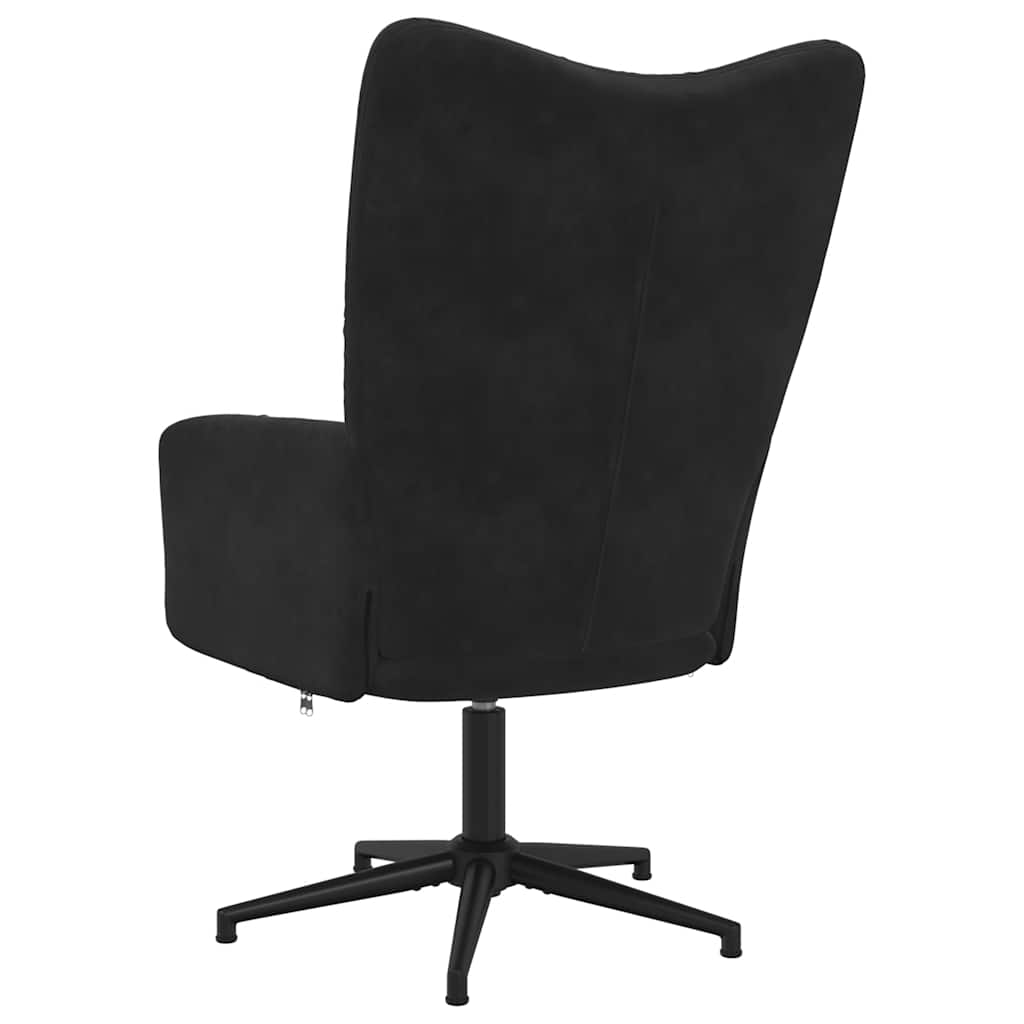 Relaxstoel fluweel zwart