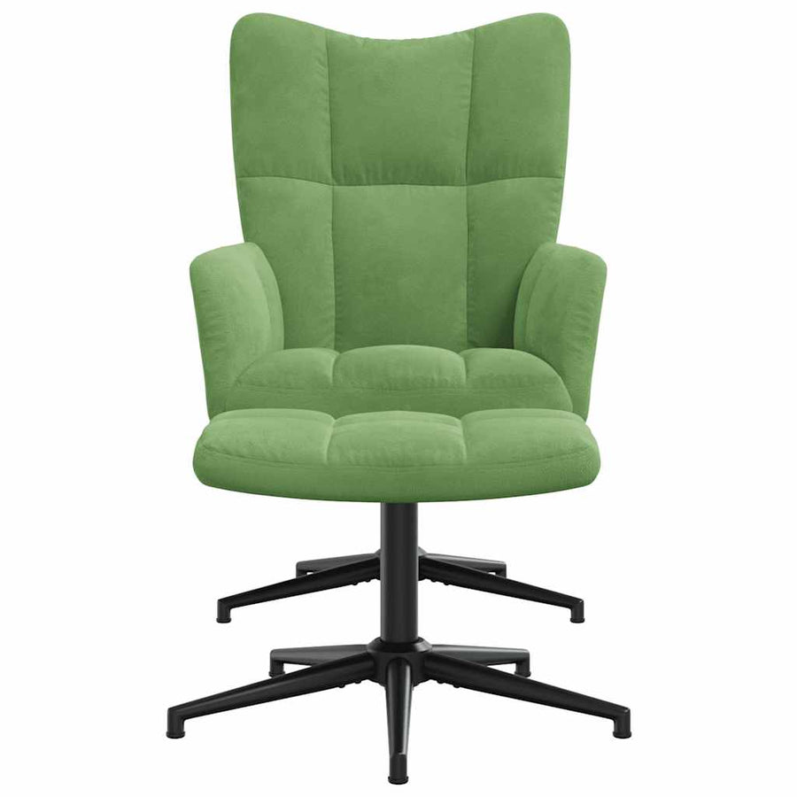 Relaxstoel Met Voetenbank Fluweel 1